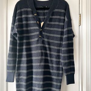 Milani Henley Dress Nautical Striped